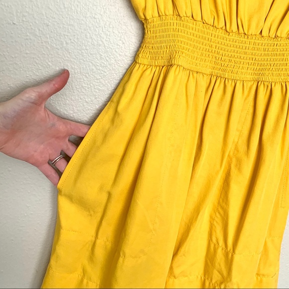 Anthropologie Yellow Ivetta Tie Sleeve Dress - Picture 6 of 8